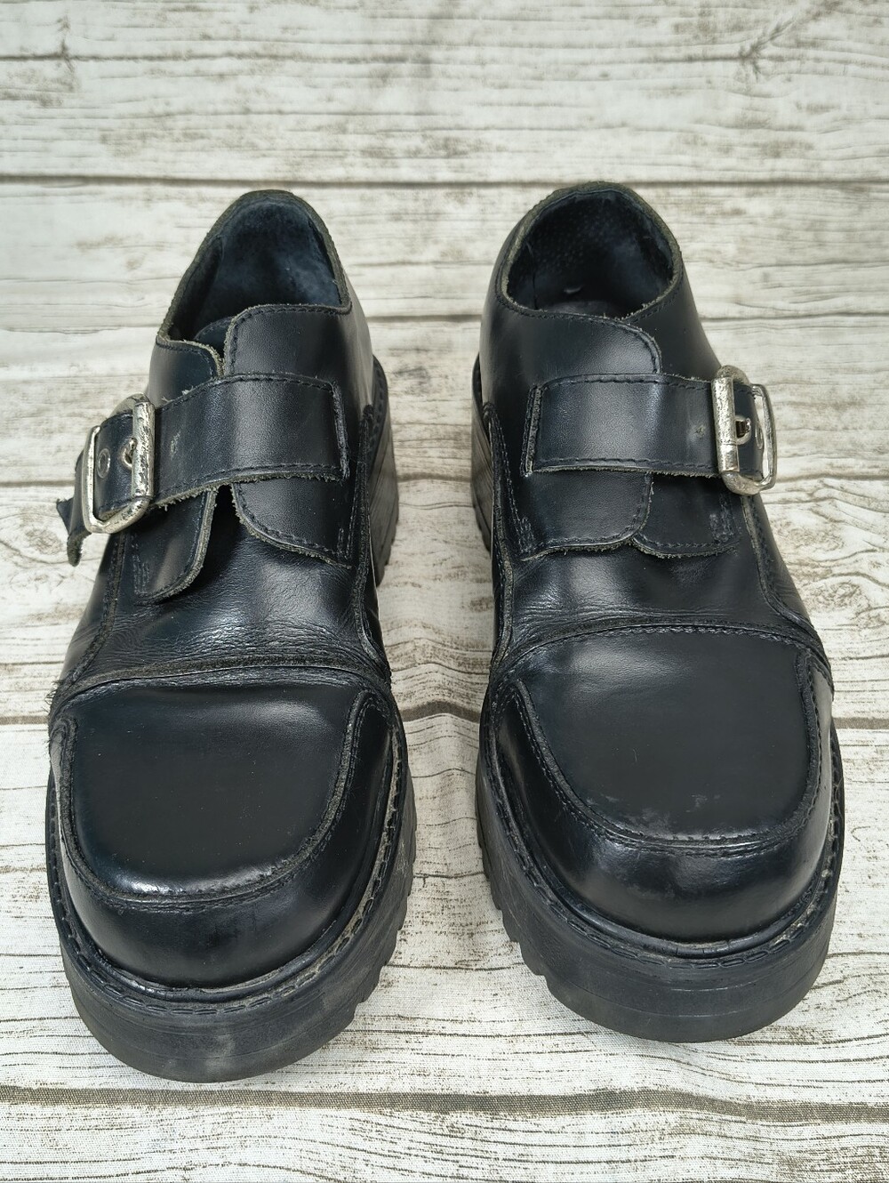 Vintage Stone Ridge X Newridge Platform Buckle Shoes Size 43